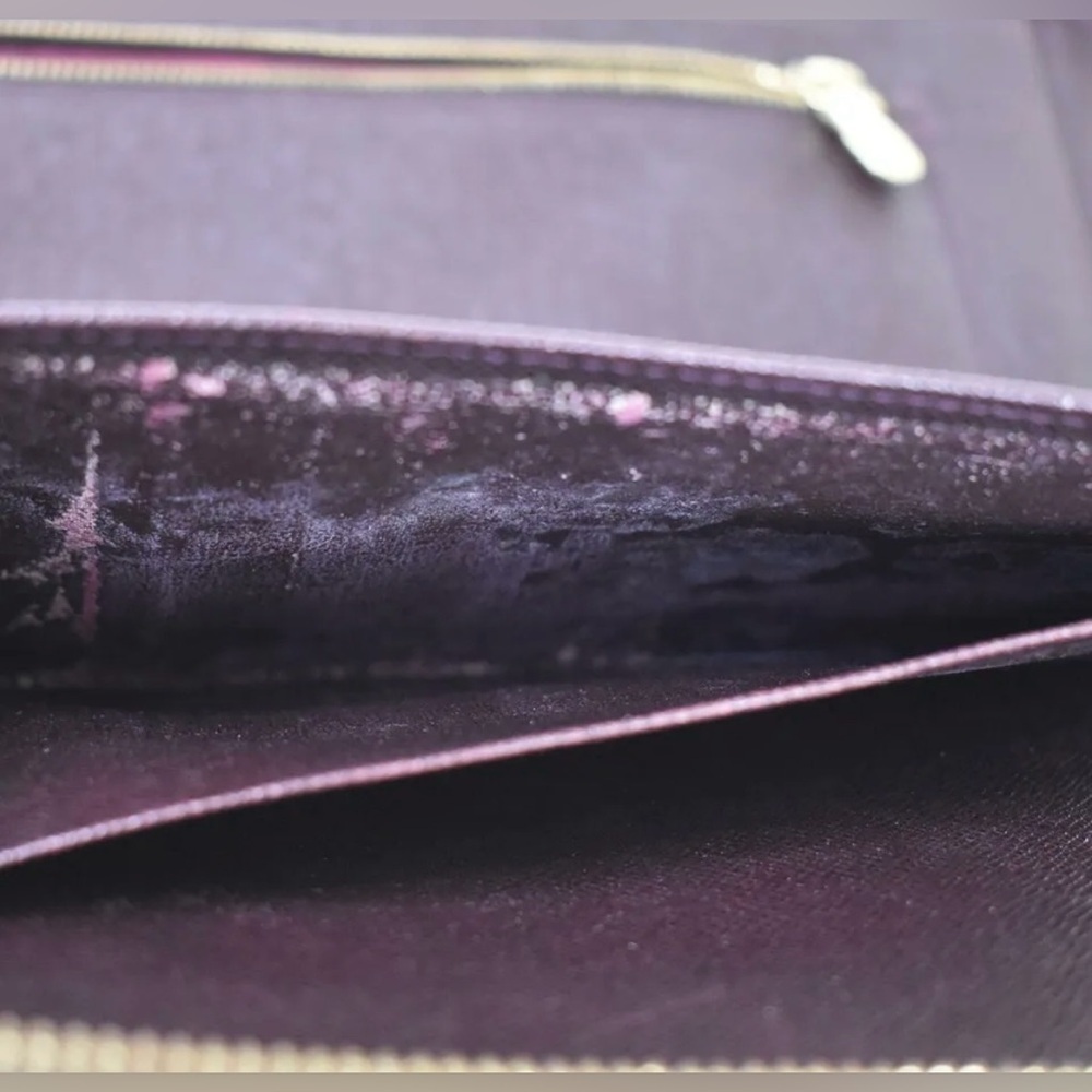 Louis Vuitton Atoll Taiga Large Travel Case Organizer Wallet Burgundy Gold LV - Picture 10 of 15